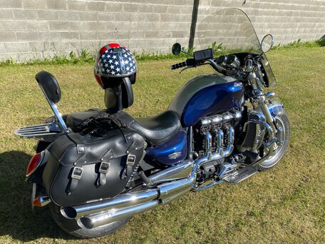 2009 Triumph Rocket 3, синий, 1150000 рублей, вид 3