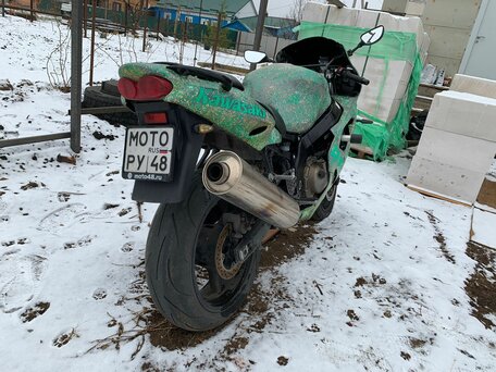 2001 Kawasaki ZX-9R Ninja, зелёный, 420000 рублей, вид 4