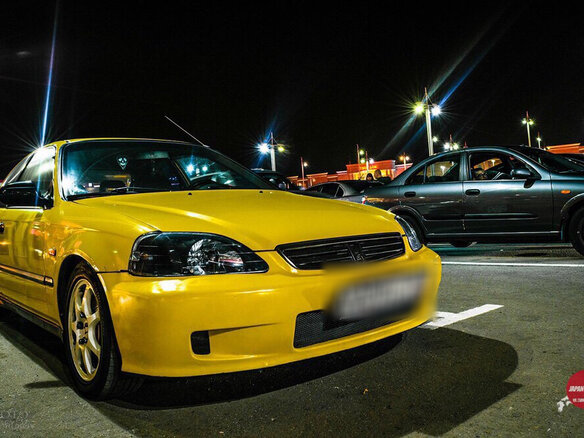 1999 Honda Civic VI, жёлтый - вид 1