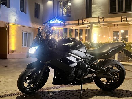 2009 Kawasaki ER-6F (Ninja 650R), чёрный, 369000 рублей, вид 2