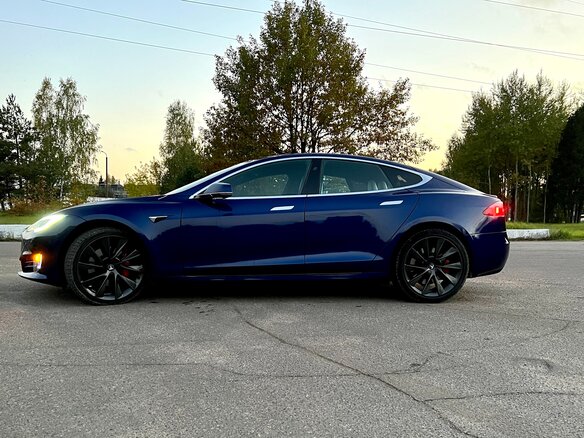 2019 Tesla Model S 75D I Рестайлинг, синий, 2500000 рублей - вид 6