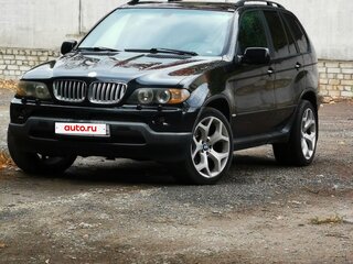 2003 BMW X5 3.0i I (E53) Рестайлинг, чёрный, 950000 рублей, вид 1