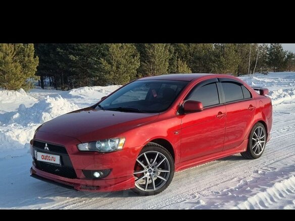 2008 Mitsubishi Lancer X, красный, 1180000 рублей