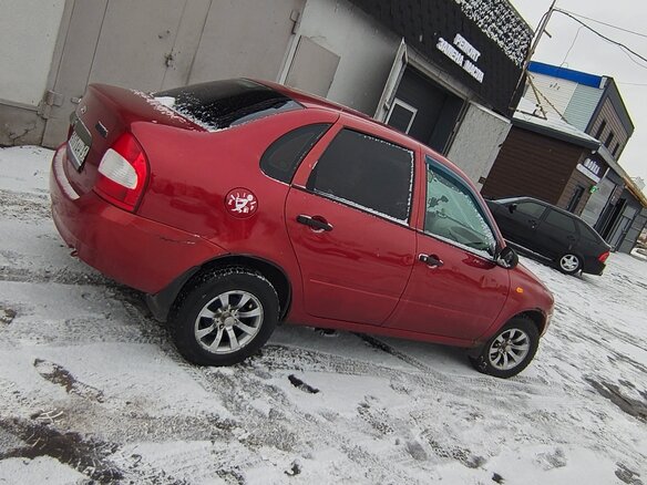 2006 Lada (ВАЗ) Kalina I, красный, 255000 рублей - вид 3
