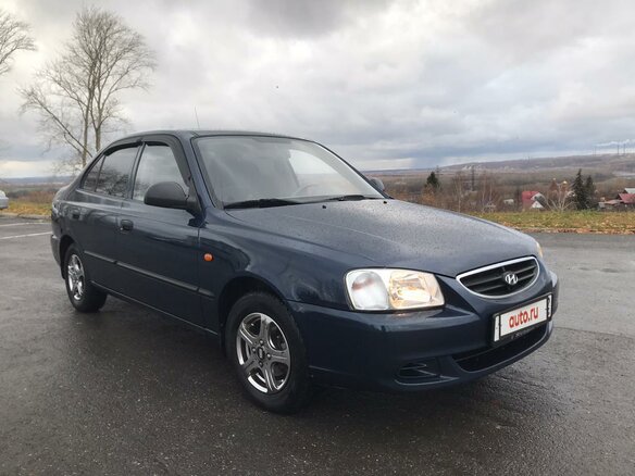 2008 Hyundai Accent ТагАЗ II, синий - вид 3