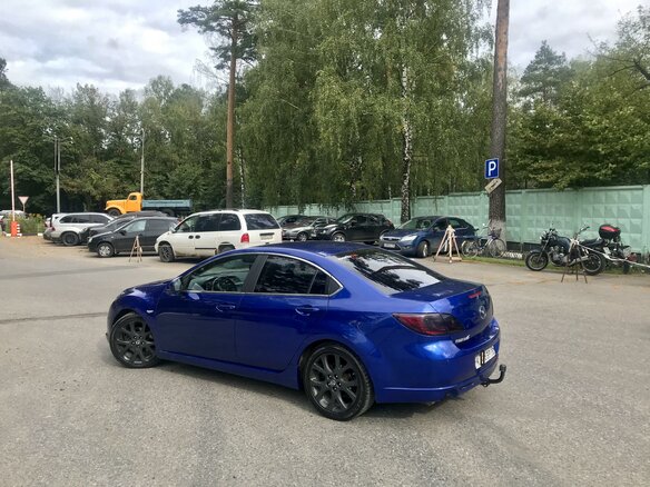 2008 Mazda 6 II (GH), синий - вид 4