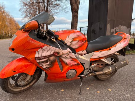 2001 Honda CBR 1100 XX, оранжевый, 429999 рублей, вид 2