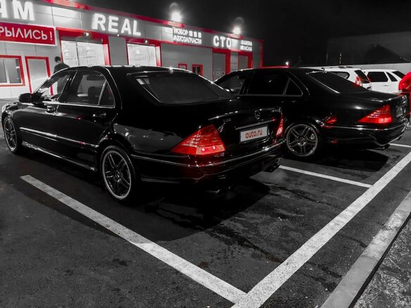 2003 Mercedes-Benz S-Класс AMG 55 AMG Long I (W220) Рестайлинг, чёрный - вид 1