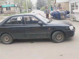 2006 Hyundai Accent ТагАЗ II, чёрный, 155000 рублей, вид 4