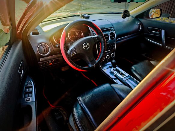 2007 Mazda 6 I (GG) Рестайлинг, красный, 650000 рублей - вид 5