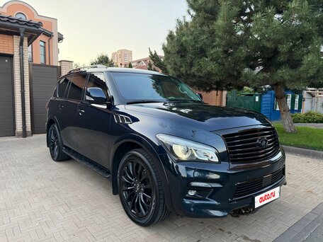 2016 Infiniti QX80 I Рестайлинг, синий, 2750000 рублей, вид 3