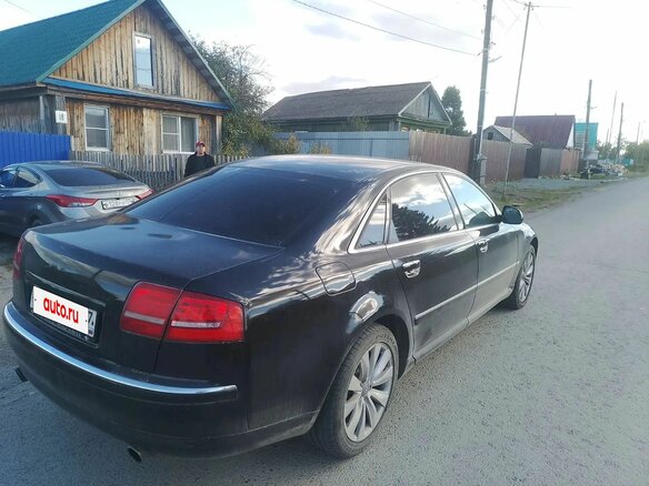 2009 Audi A8 Long II (D3) Рестайлинг 2, чёрный - вид 3
