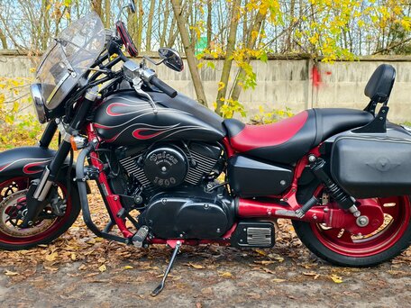 2007 Kawasaki VN1600 Vulcan, чёрный, 800000 рублей, вид 1