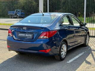 2016 Hyundai Solaris I Рестайлинг, синий, 819000 рублей, вид 4