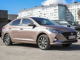 2020 Hyundai Solaris II Рестайлинг, коричневый, 1499000 рублей, вид 4