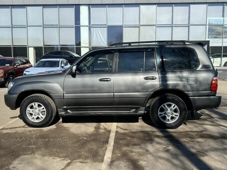 2002 Toyota Land Cruiser Cygnus 100 Series Рестайлинг 1, серый, 1299000 рублей, вид 3