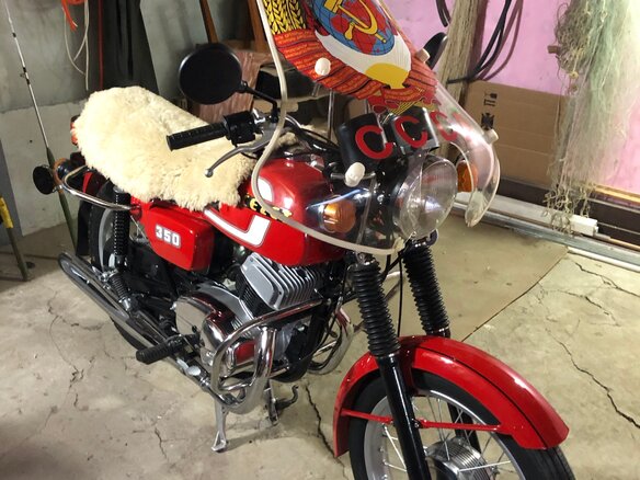 1987 CZ 350, красный, 800000 рублей - вид 6