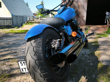 2007 Kawasaki VN900 Vulcan, синий, 510000 рублей, вид 3