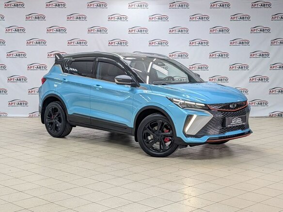2023 Geely Coolray I Рестайлинг, голубой - вид 2