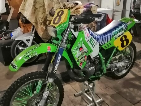 1990 Kawasaki KDX 200, зелёный, 150000 рублей, вид 2