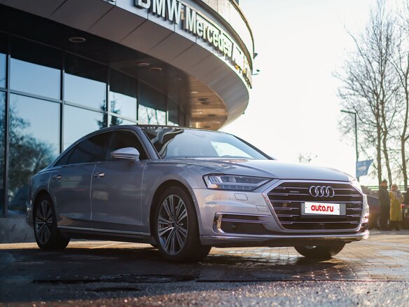 2021 Audi A8 Long 50 TDI IV (D5), серый - вид 4