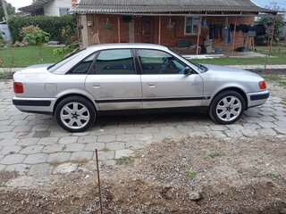 1991 Audi 100 IV (C4), серебристый, 320000 рублей, вид 4