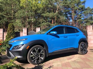 2021 Hyundai Kona I Рестайлинг, голубой, 1300000 рублей, вид 3