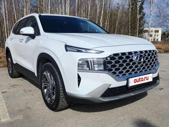 2021 Hyundai Santa Fe IV Рестайлинг, белый - вид 3