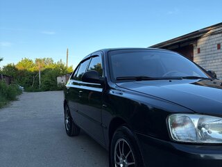 2008 Hyundai Accent ТагАЗ II, чёрный, 420000 рублей, вид 4