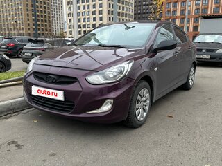 2013 Hyundai Solaris I, фиолетовый, 499000 рублей, вид 4