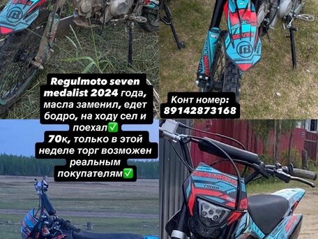 2024 Regulmoto Seven Medalist 150E, синий, 70000 рублей, вид 1