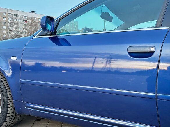 1997 Audi A6 II (C5), синий, 450000 рублей - вид 9