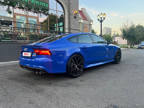 2015 Audi A7 I (4G) Рестайлинг, синий, 4600000 рублей - вид 8