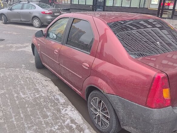 2008 Renault Logan I, красный, 270000 рублей - вид 5