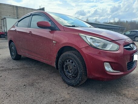 2011 Hyundai Solaris I, красный, 490000 рублей, вид 3