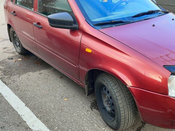 2007 Lada (ВАЗ) Kalina I, красный, 110000 рублей - вид 6
