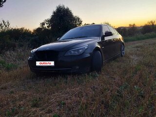 2008 BMW 5 серии 520d V (E60/E61) Рестайлинг, чёрный, 950000 рублей, вид 2