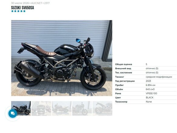 2023 Suzuki SV 650, чёрный - вид 5