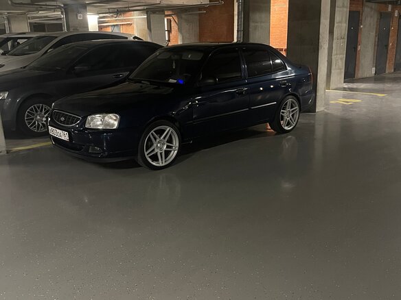 2008 Hyundai Accent ТагАЗ II, синий, 520000 рублей - вид 11