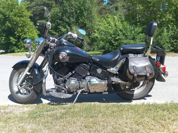 2001 Yamaha XVS650 Drag Star, чёрный, 499000 рублей