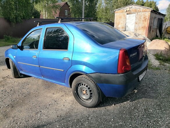 2008 Renault Logan I, синий - вид 1
