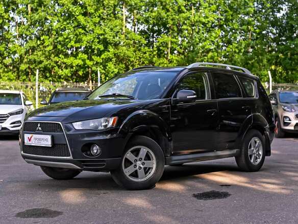 2009 Mitsubishi Outlander II Рестайлинг, чёрный