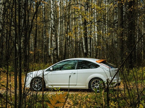 2008 Ford Focus ST II Рестайлинг, белый, 1100000 рублей - вид 4