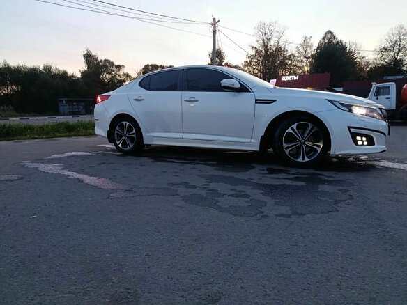 2014 Kia Optima III Рестайлинг, белый, 1400000 рублей - вид 6