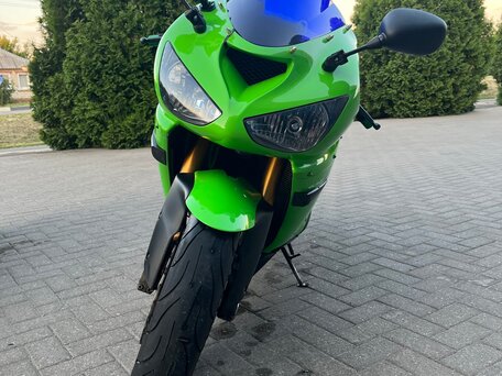 2006 Kawasaki ZX-6R Ninja, зелёный, 480000 рублей, вид 3