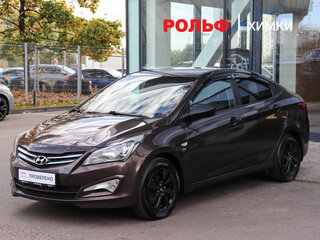 2015 Hyundai Solaris I Рестайлинг, коричневый, 972000 рублей, вид 1