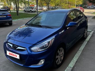 2012 Hyundai Solaris I, синий, 599999 рублей, вид 2