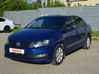 2017 Volkswagen Polo V Рестайлинг, синий, 870000 рублей, вид 1