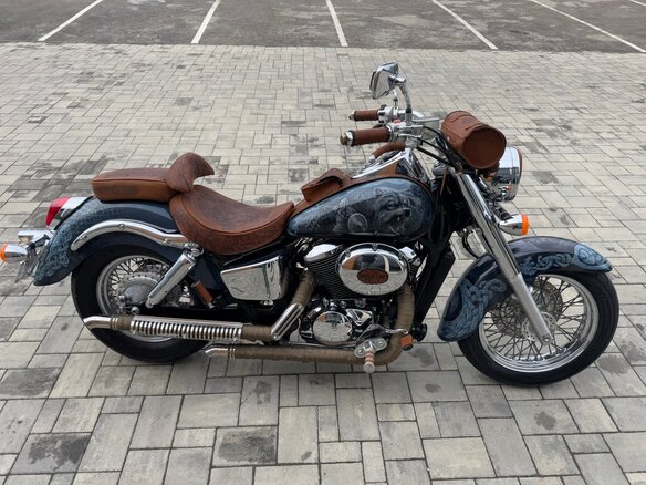 2003 Honda Shadow 750, синий, 690000 рублей - вид 9