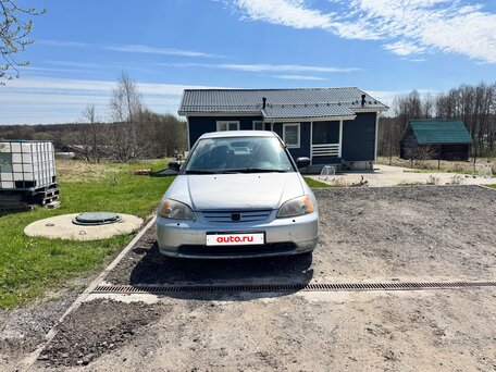 2001 Honda Civic VII, серебристый, 299000 рублей, вид 2
